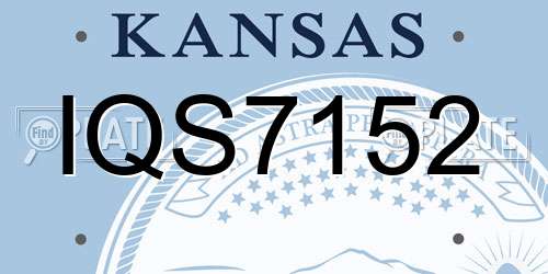 IQS7152 Kansas License Plate