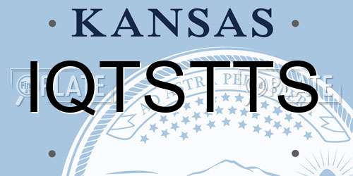 IQTSTTS Kansas License Plate