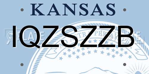 IQZSZZB Kansas License Plate