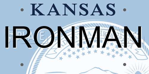 IRONMAN Kansas License Plate