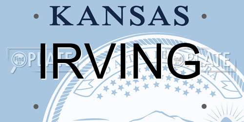 IRVING Kansas License Plate