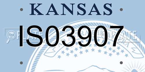 IS03907 Kansas License Plate