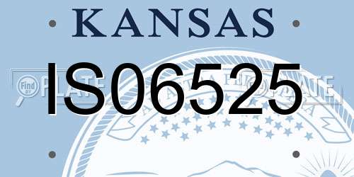 IS06525 Kansas License Plate