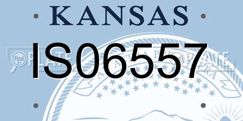 IS06557 Kansas License Plate