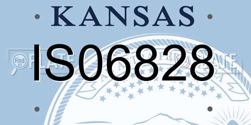 IS06828 Kansas License Plate