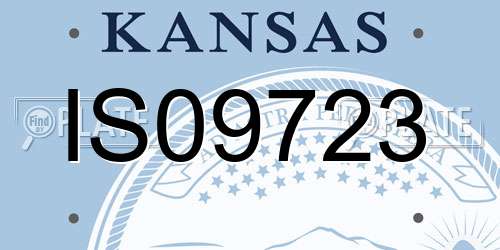 IS09723 Kansas License Plate