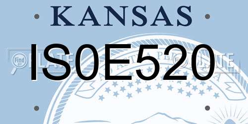 IS0E520 Kansas License Plate