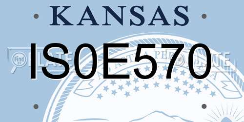 IS0E570 Kansas License Plate