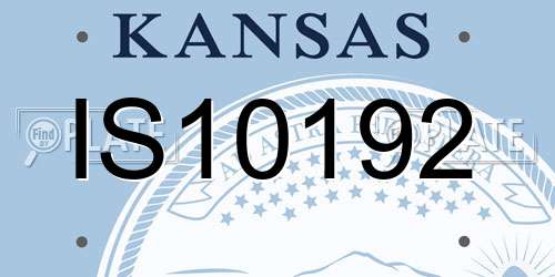 IS10192 Kansas License Plate