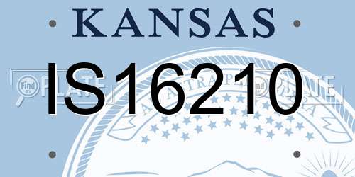 IS16210 Kansas License Plate