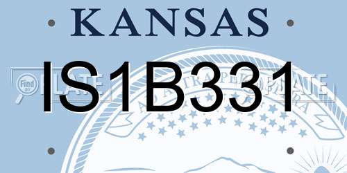 IS1B331 Kansas License Plate
