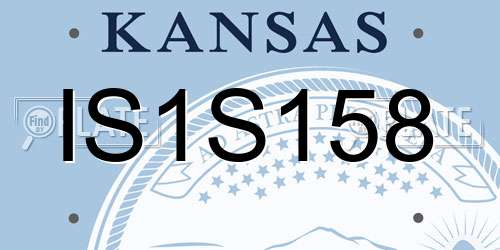 IS1S158 Kansas License Plate
