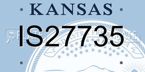 IS27735 Kansas License Plate
