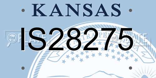 IS28275 Kansas License Plate
