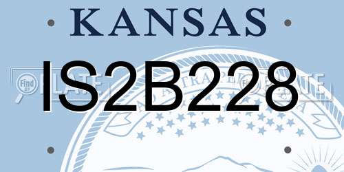 IS2B228 Kansas License Plate