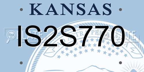 IS2S770 Kansas License Plate