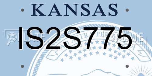 IS2S775 Kansas License Plate