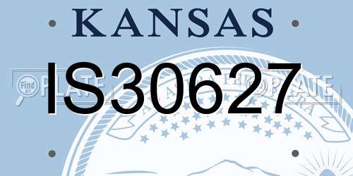 IS30627 Kansas License Plate