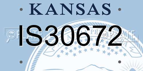 IS30672 Kansas License Plate