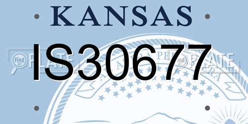 IS30677 Kansas License Plate