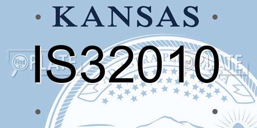 IS32010 Kansas License Plate