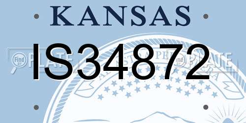 IS34872 Kansas License Plate