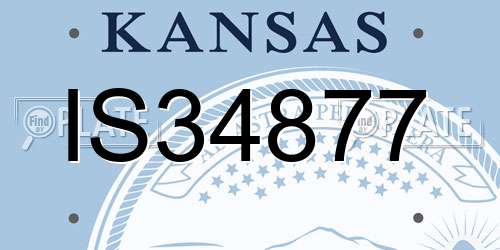 IS34877 Kansas License Plate