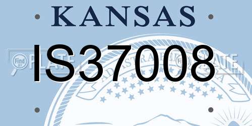 IS37008 Kansas License Plate
