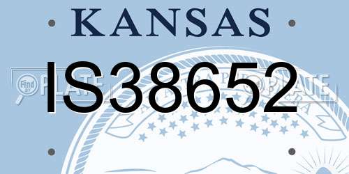 IS38652 Kansas License Plate