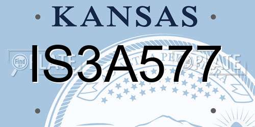 IS3A577 Kansas License Plate
