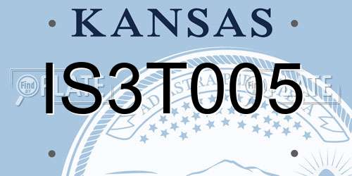 IS3T005 Kansas License Plate