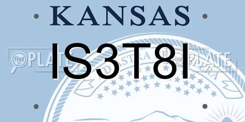 IS3T8I Kansas License Plate