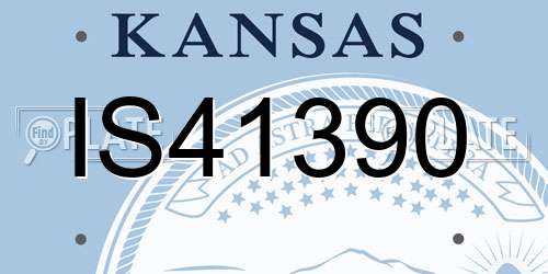 IS41390 Kansas License Plate