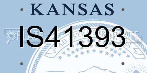 IS41393 Kansas License Plate
