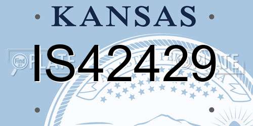 IS42429 Kansas License Plate