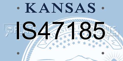 IS47185 Kansas License Plate