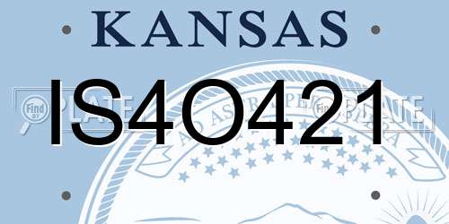 IS4O421 Kansas License Plate
