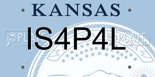 IS4P4L Kansas License Plate