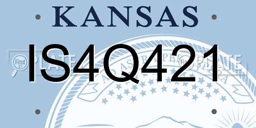 IS4Q421 Kansas License Plate