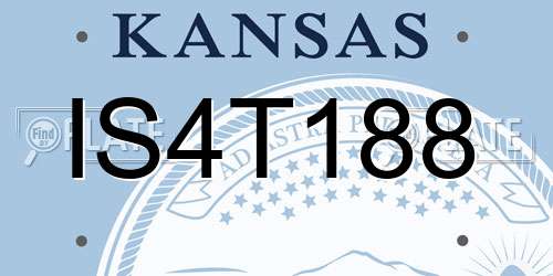 IS4T188 Kansas License Plate