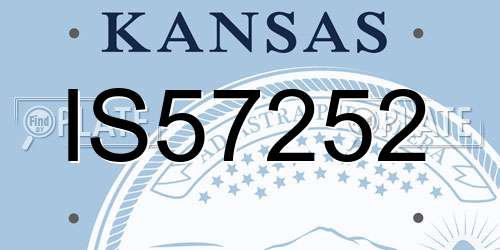 IS57252 Kansas License Plate