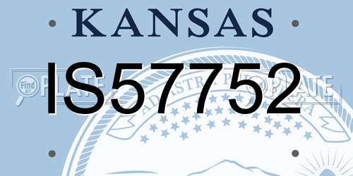 IS57752 Kansas License Plate