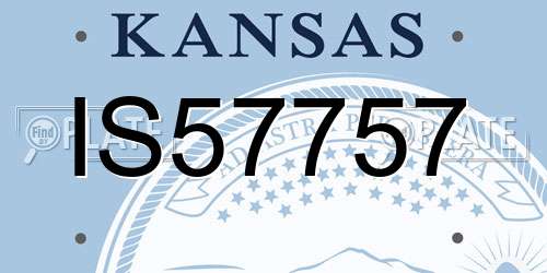 IS57757 Kansas License Plate