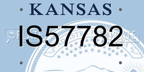 IS57782 Kansas License Plate