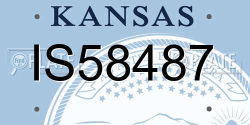 IS58487 Kansas License Plate