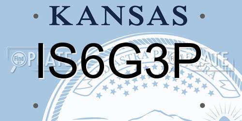 IS6G3P Kansas License Plate