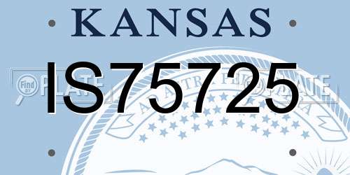 IS75725 Kansas License Plate