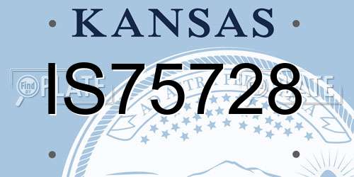 IS75728 Kansas License Plate