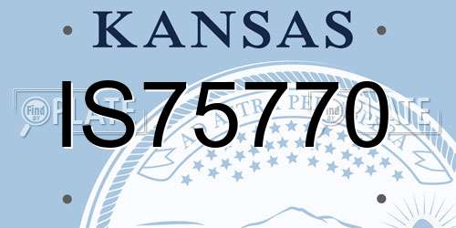 IS75770 Kansas License Plate