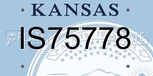 IS75778 Kansas License Plate